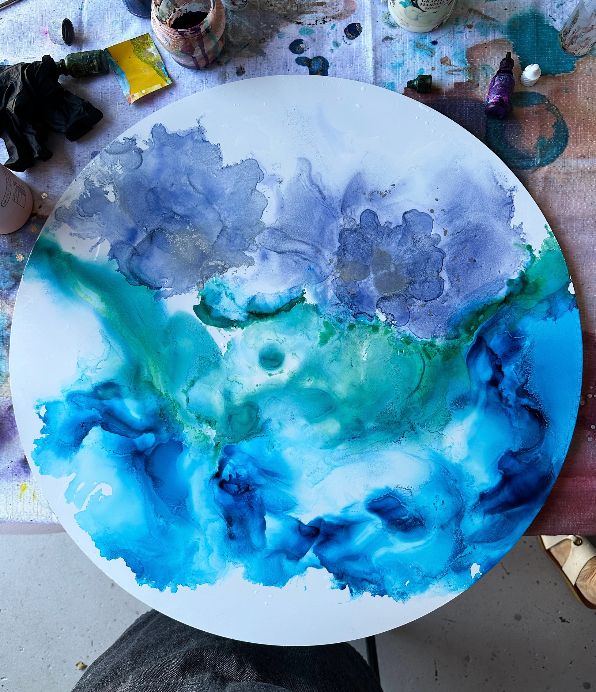 SAT NOV  22nd, 3.30 - 6.30pm - Abstract Art workshop (Alcohol Inks + mixed media) - Teagan Watts