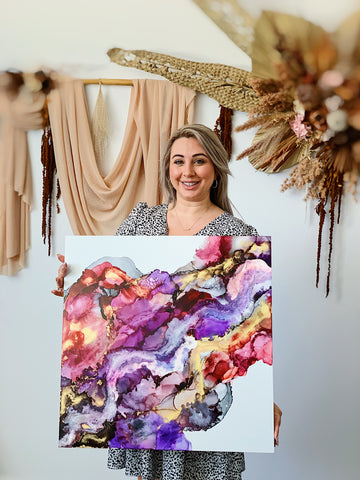 2 SPOTS LEFT - SAT 3RD FEB, 2-5PM - Abstract Art workshop (Alcohol Inks + mixed media) - Teagan Watts