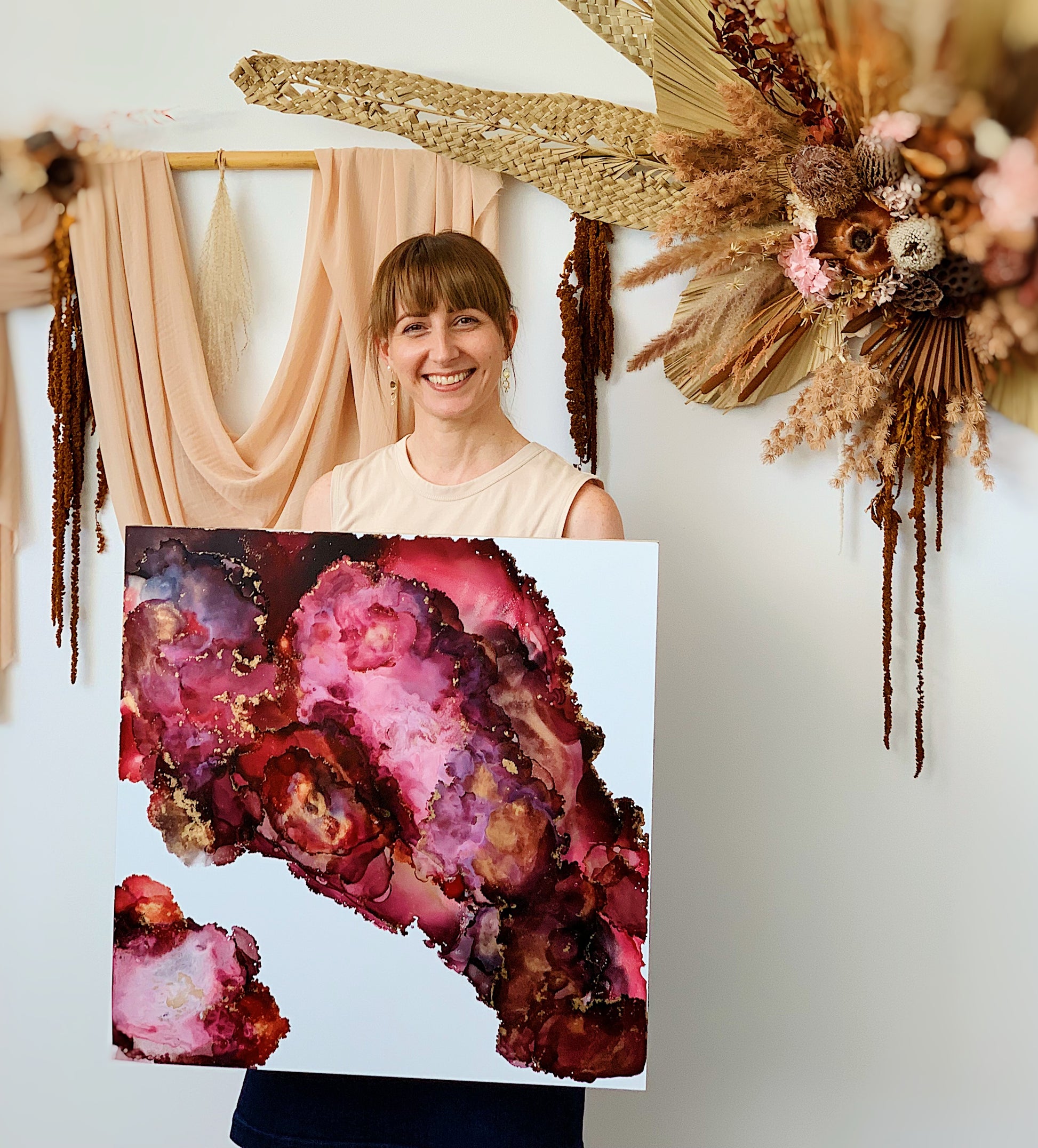 2 SPOTS LEFT - SAT 3RD FEB, 2-5PM - Abstract Art workshop (Alcohol Inks + mixed media) - Teagan Watts