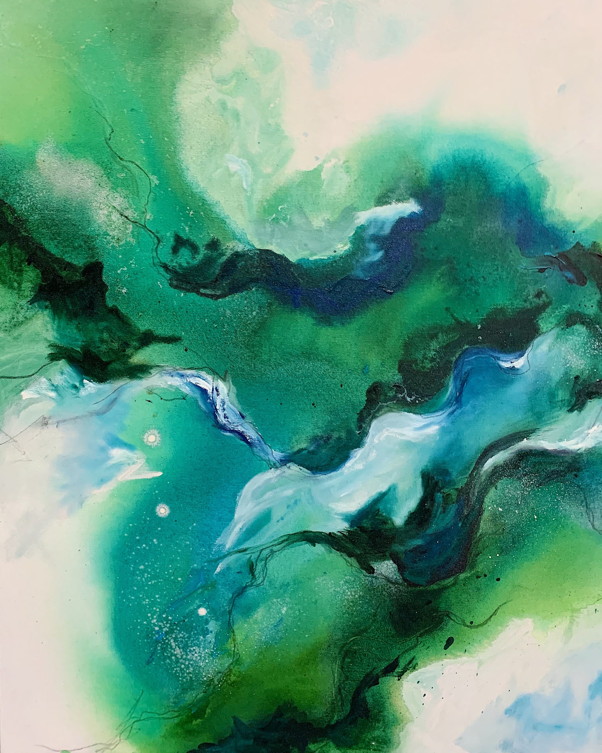 SOLD Beach House Musing I & II – diptych – original artwork - Teagan Watts