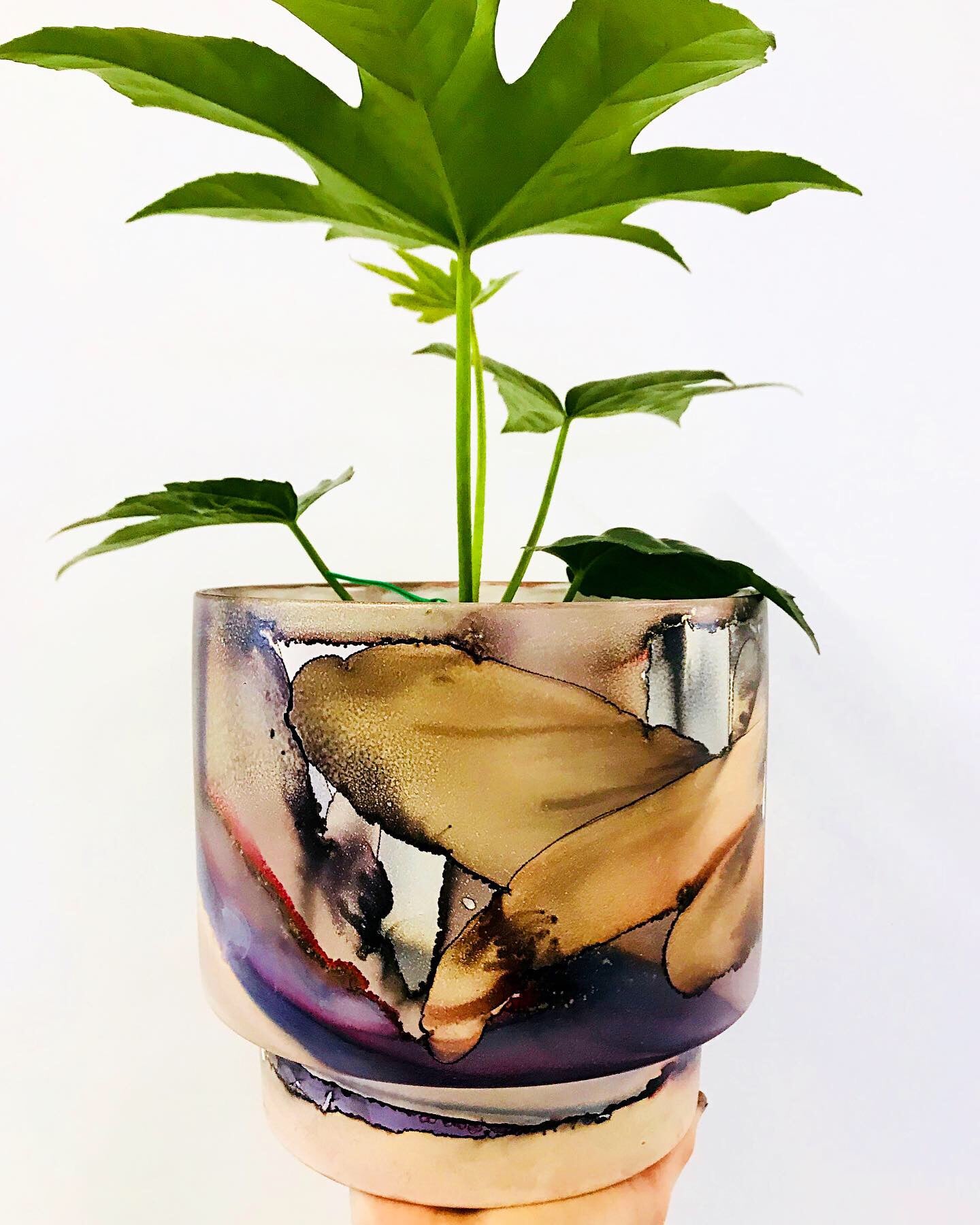 SAT 7TH JUNE, 2-4.30PM - Alcohol Inks Planter workshop - Teagan Watts