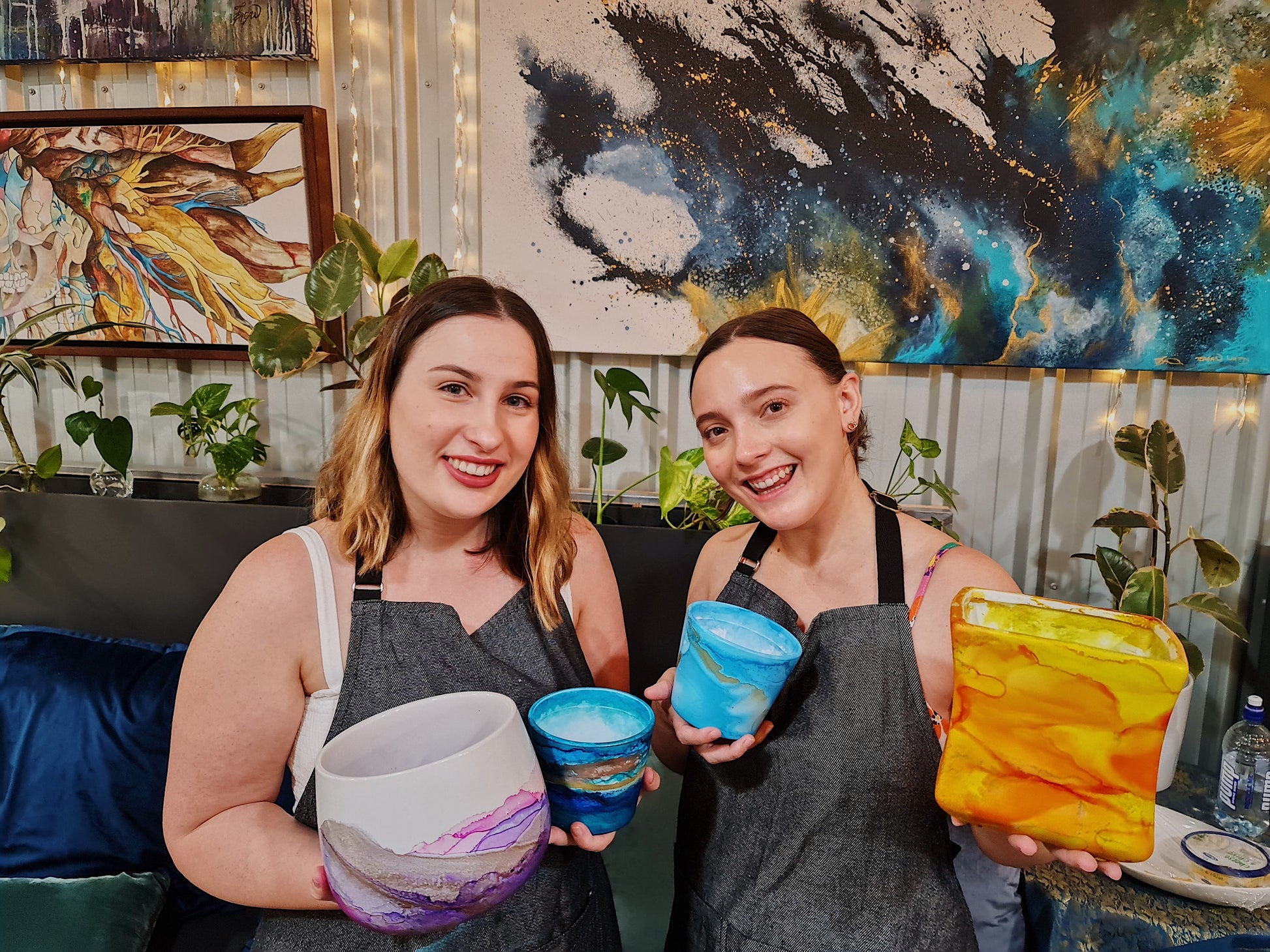 SAT 7TH JUNE, 2-4.30PM - Alcohol Inks Planter workshop - Teagan Watts