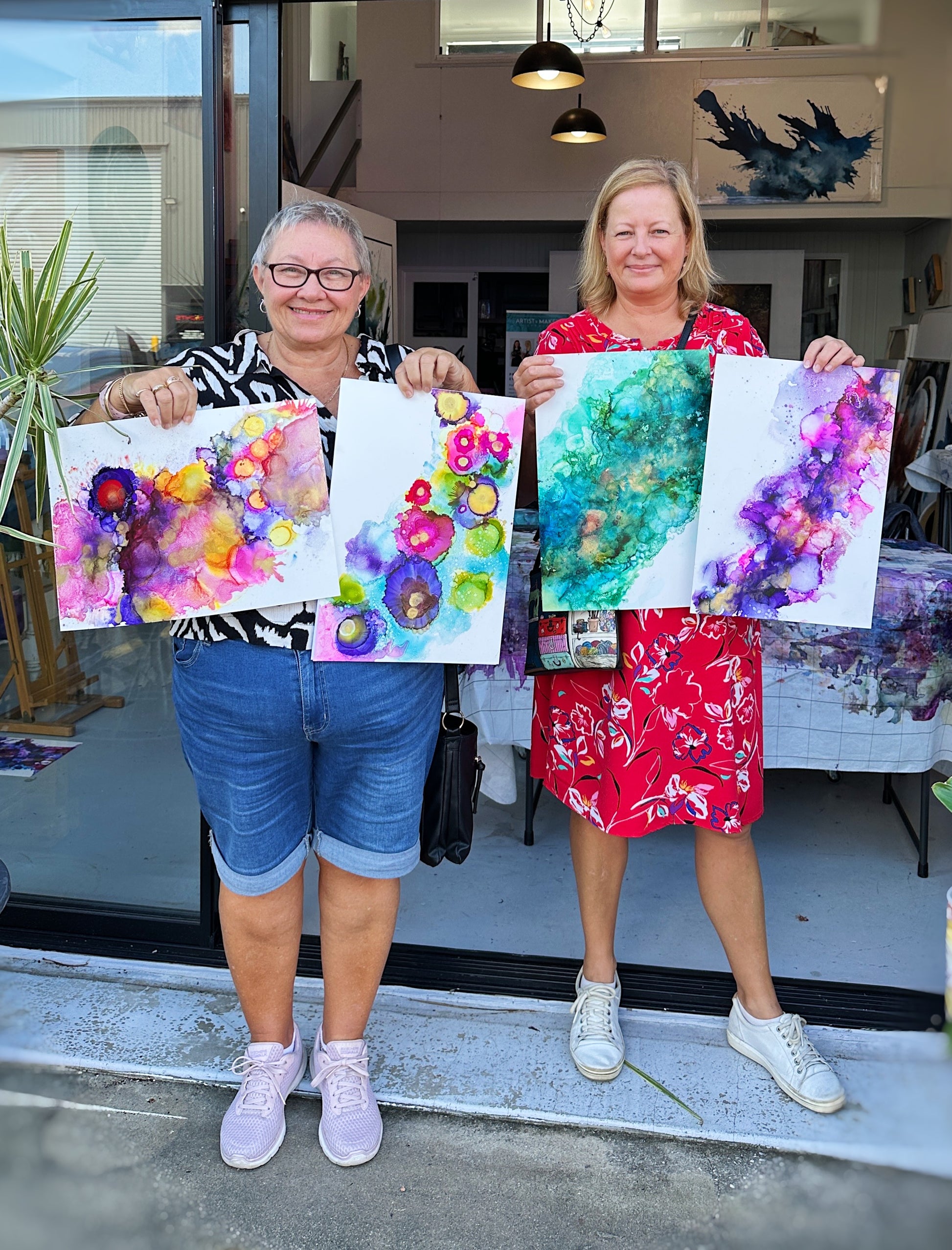 SAT OCT 11th, 1.30 - 4.30 PM - Abstract Art workshop (Alcohol Inks + mixed media) - Teagan Watts