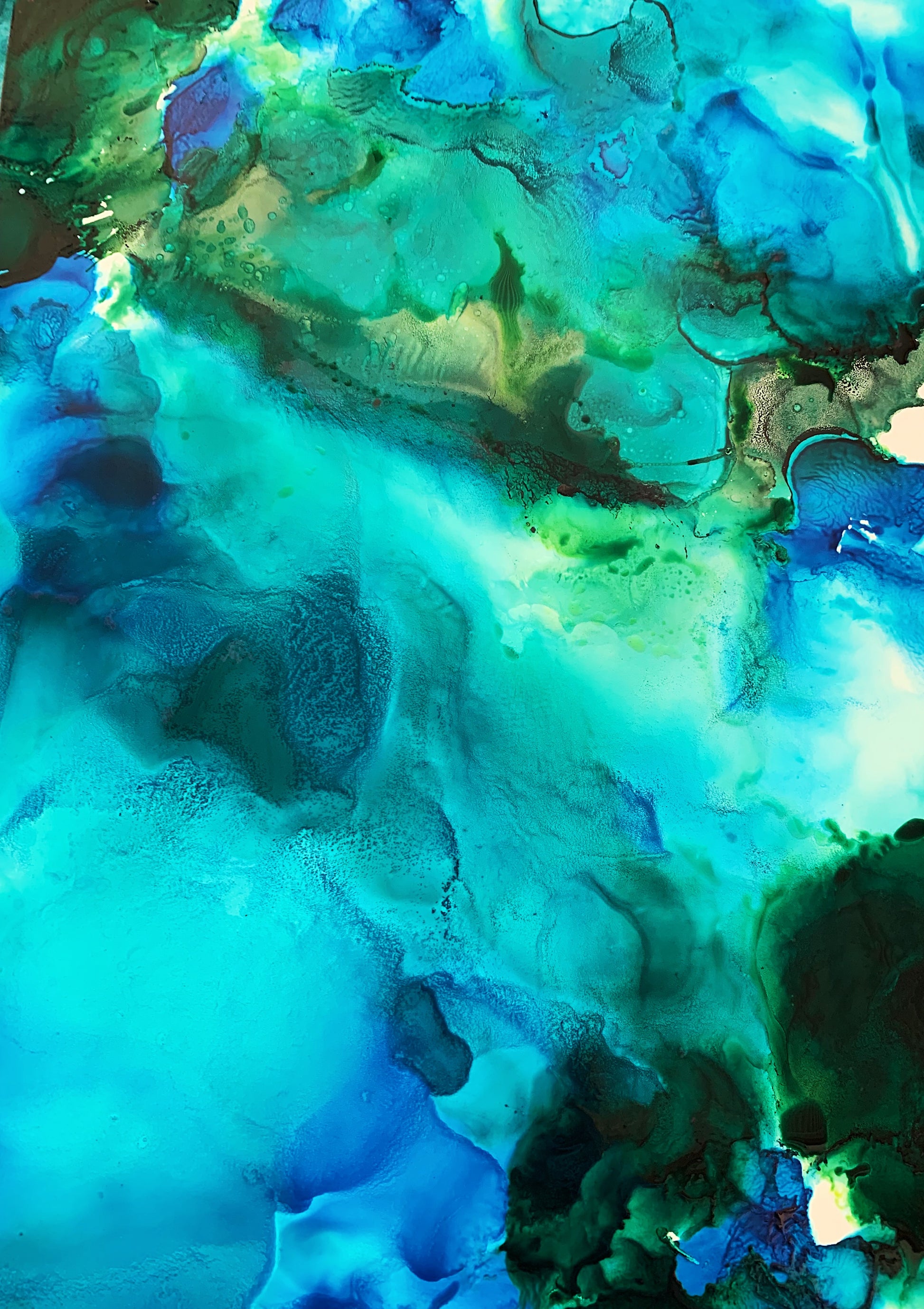 SAT JUNE 7th, 10AM -1PM - Abstract Art workshop (Alcohol Inks + mixed media) 3 SPOTS LEFT - Teagan Watts