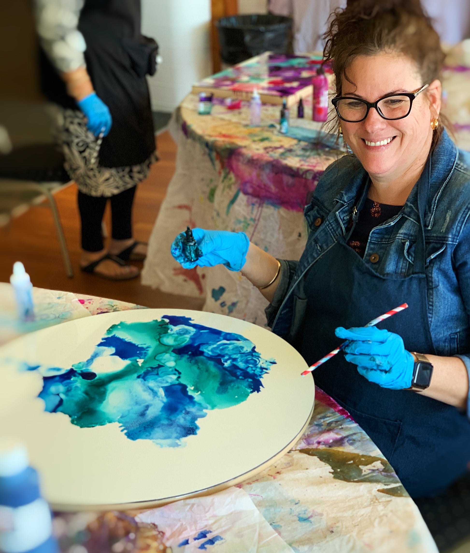 SAT JUNE 7th, 10AM -1PM - Abstract Art workshop (Alcohol Inks + mixed media) 3 SPOTS LEFT - Teagan Watts