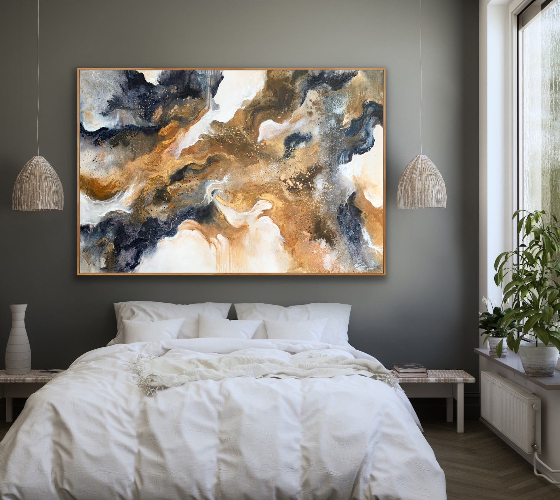 Rust coloured glasses  – original artwork - Teagan Watts