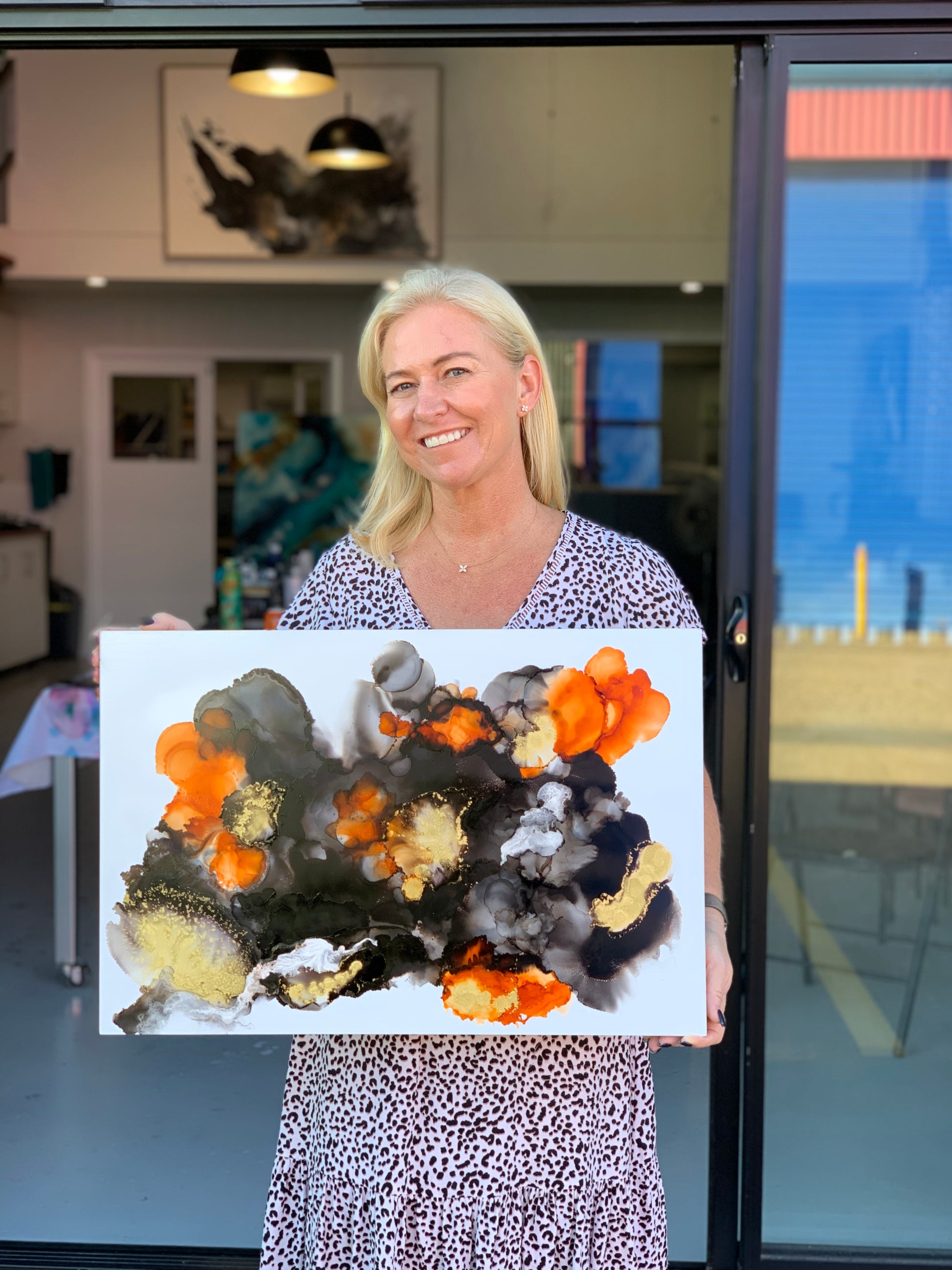 SAT JUNE 7th, 10AM -1PM - Abstract Art workshop (Alcohol Inks + mixed media) 3 SPOTS LEFT - Teagan Watts