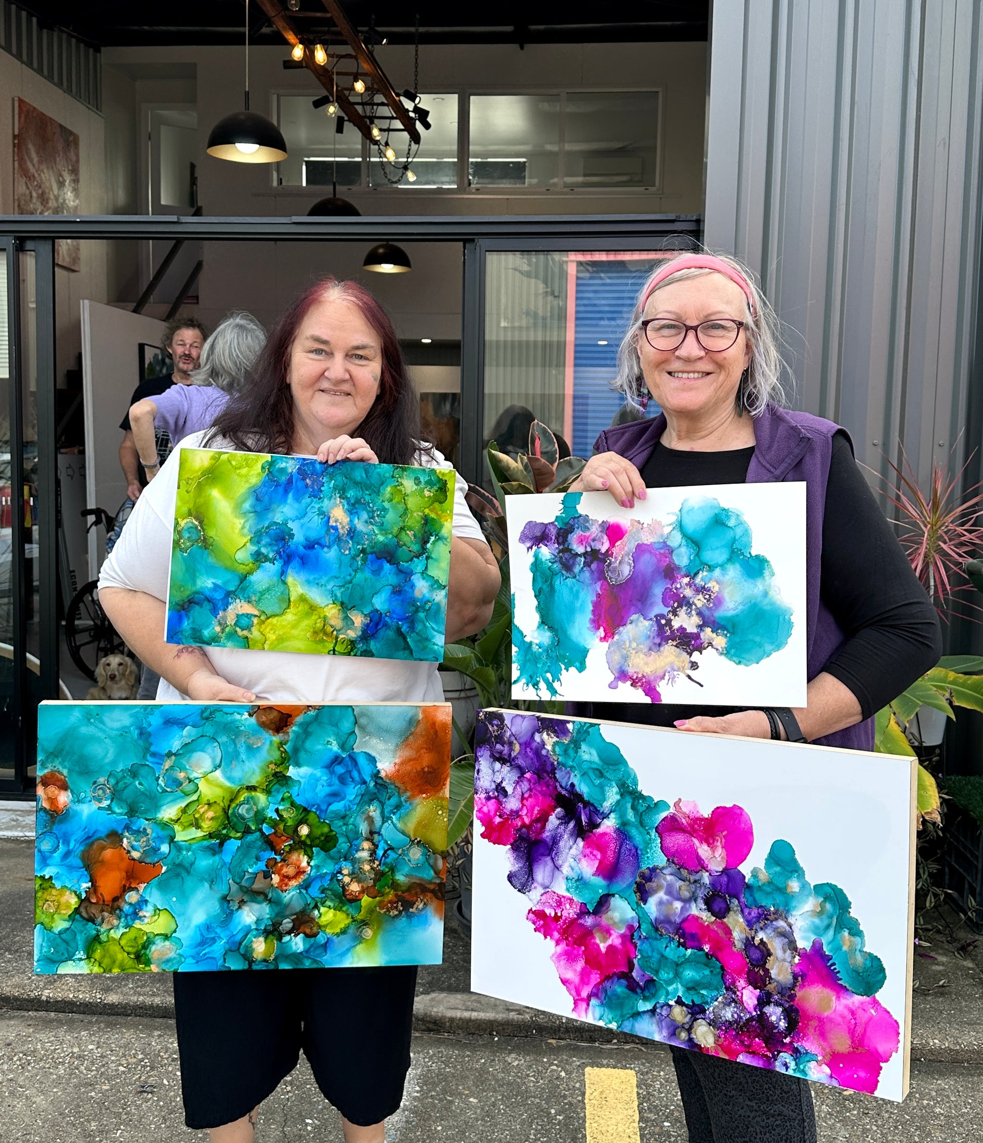 SAT OCT 11th, 1.30 - 4.30 PM - Abstract Art workshop (Alcohol Inks + mixed media) - Teagan Watts