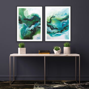 Beach House Musing I & II Pair - Paper Prints - Teagan Watts