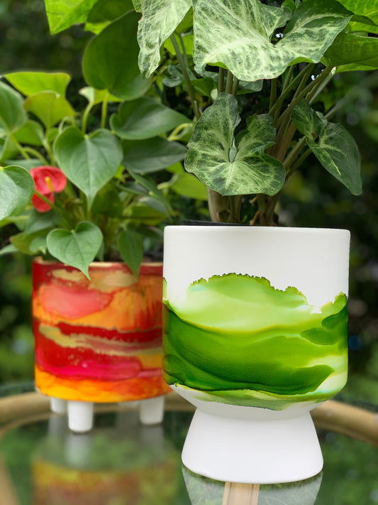 SAT 7TH JUNE, 2-4.30PM - Alcohol Inks Planter workshop - Teagan Watts