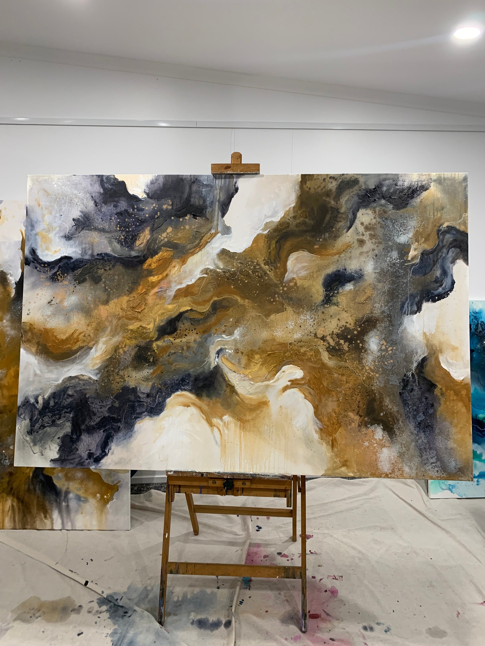 Rust coloured glasses  – original artwork - Teagan Watts