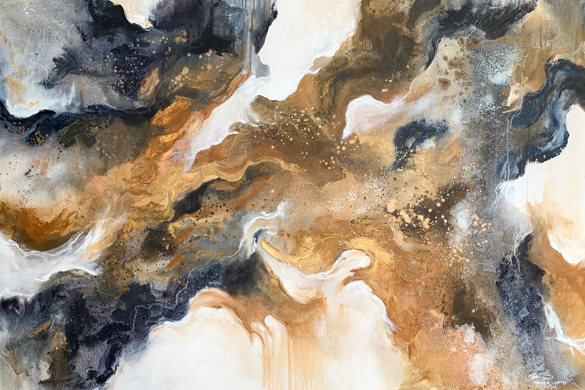 Rust coloured glasses  – original artwork - Teagan Watts