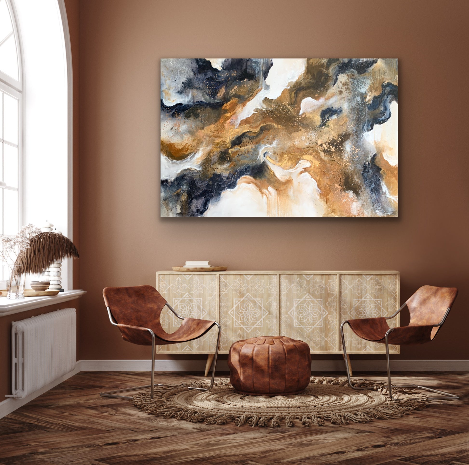 Rust coloured glasses  – original artwork - Teagan Watts