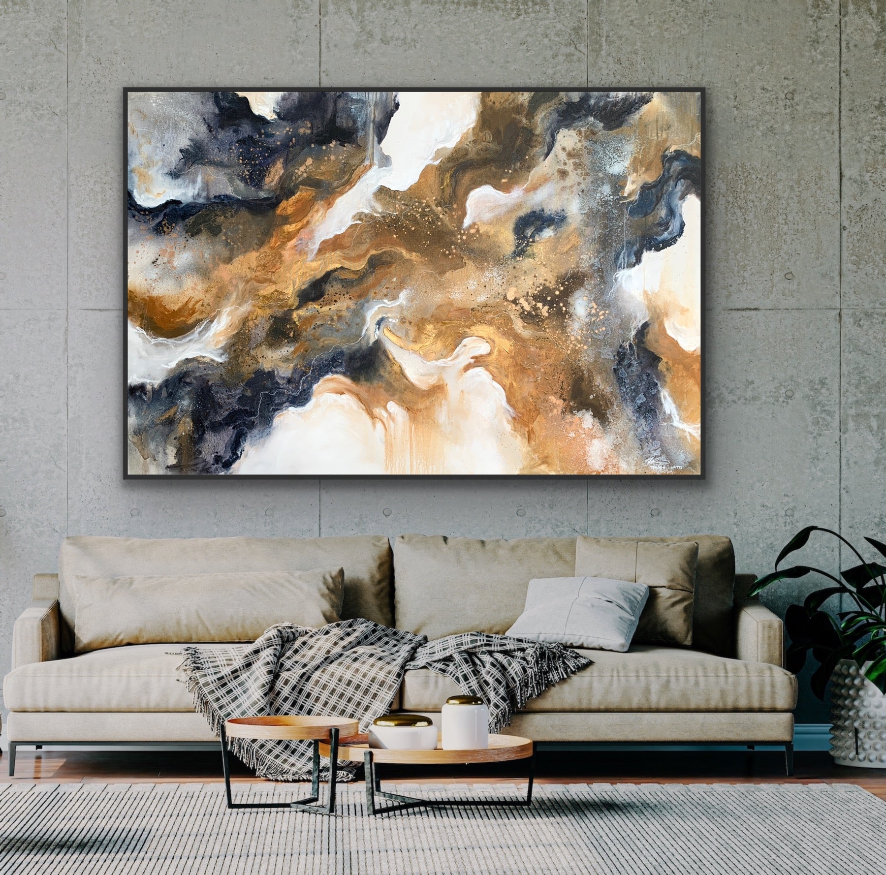 Rust coloured glasses  – original artwork - Teagan Watts