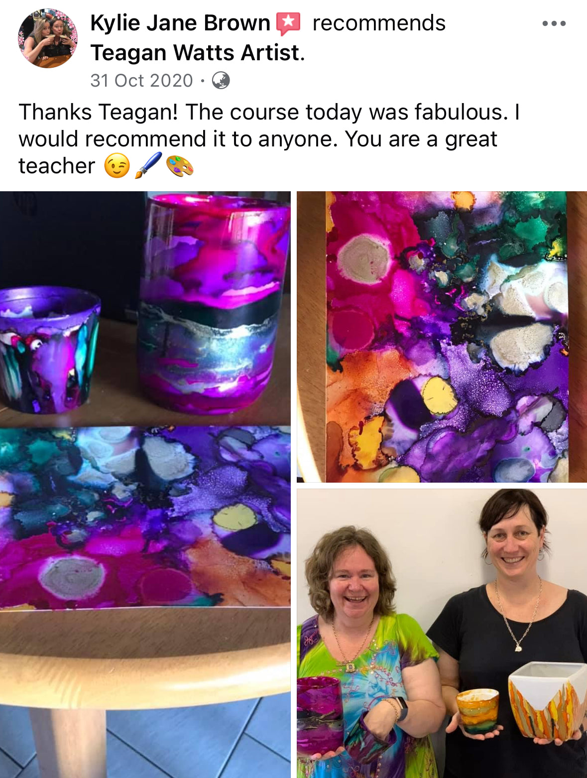 SAT 7TH JUNE, 2-4.30PM - Alcohol Inks Planter workshop - Teagan Watts