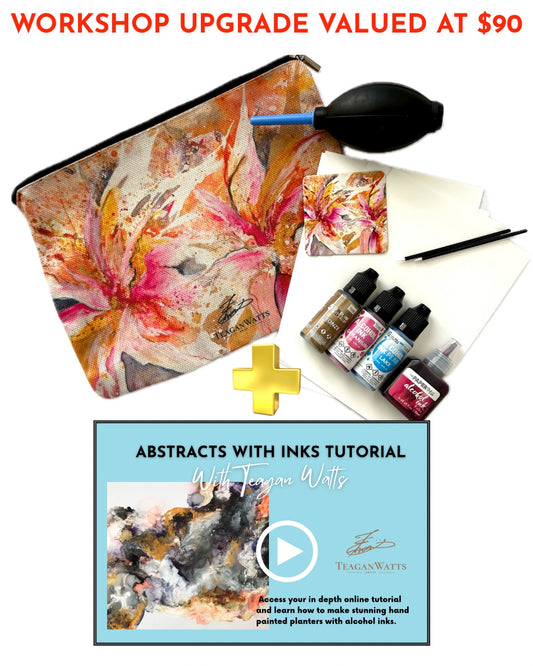 SAT OCT 11th, 1.30 - 4.30 PM - Abstract Art workshop (Alcohol Inks + mixed media) - Teagan Watts
