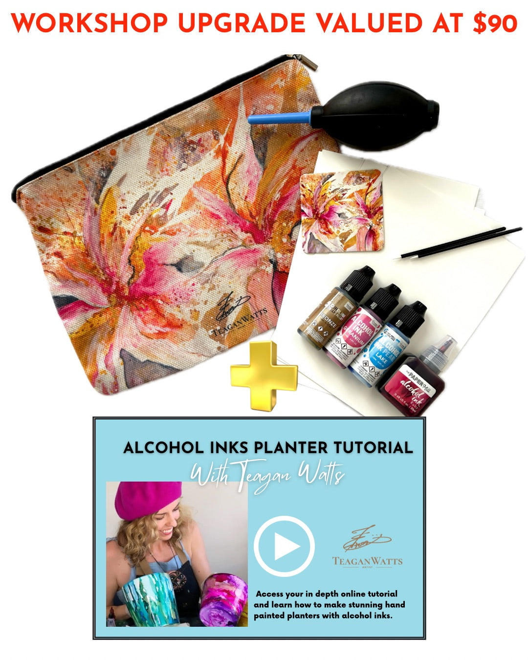 SAT NOV 1st, 10am-12.30pm - Alcohol Inks Planter workshop - Teagan Watts