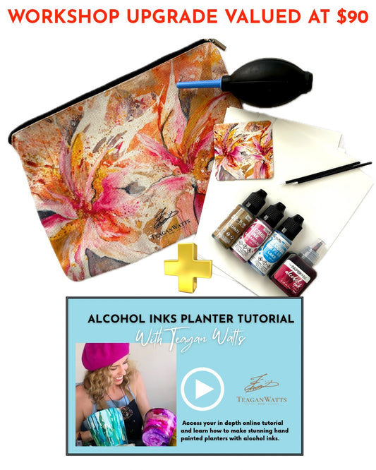 SAT NOV 1st, 10am-12.30pm - Alcohol Inks Planter workshop - Teagan Watts