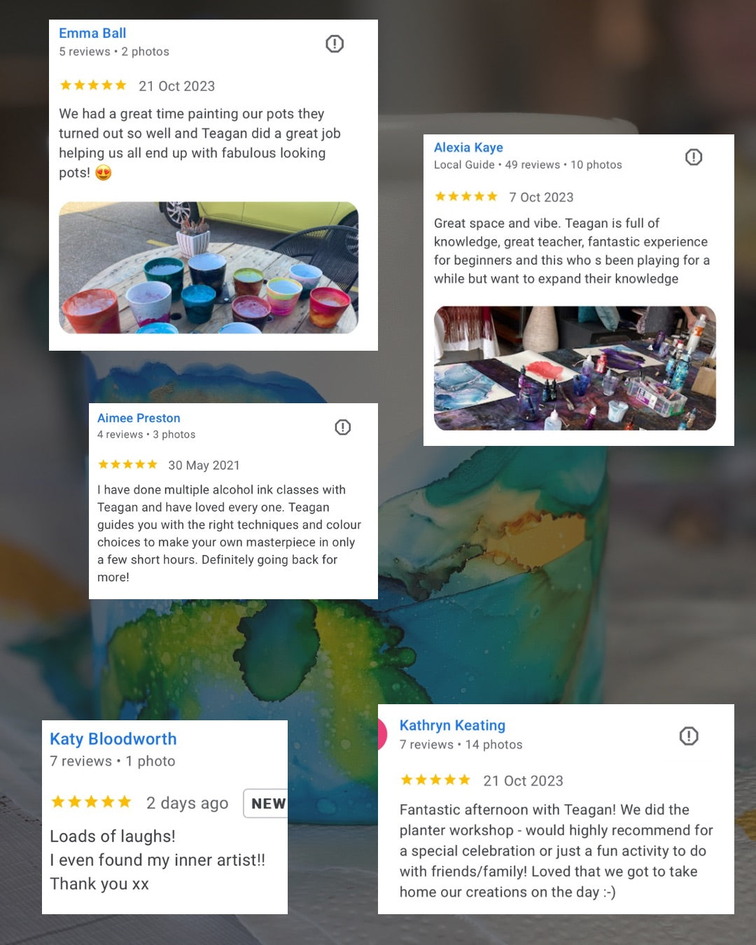 SAT 7TH JUNE, 2-4.30PM - Alcohol Inks Planter workshop - Teagan Watts