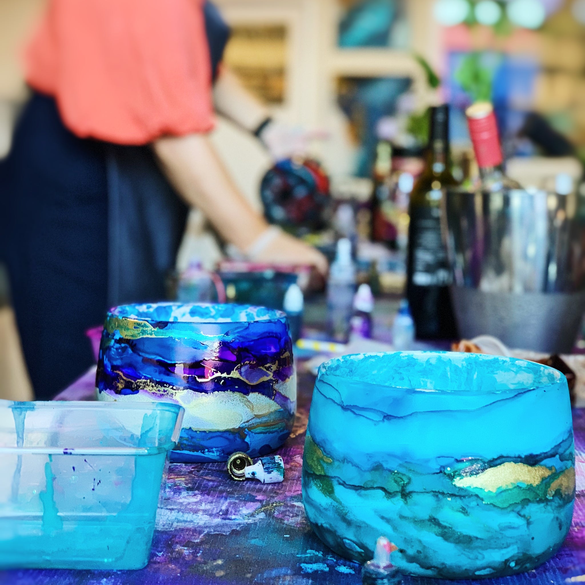 SAT 7TH JUNE, 2-4.30PM - Alcohol Inks Planter workshop - Teagan Watts 