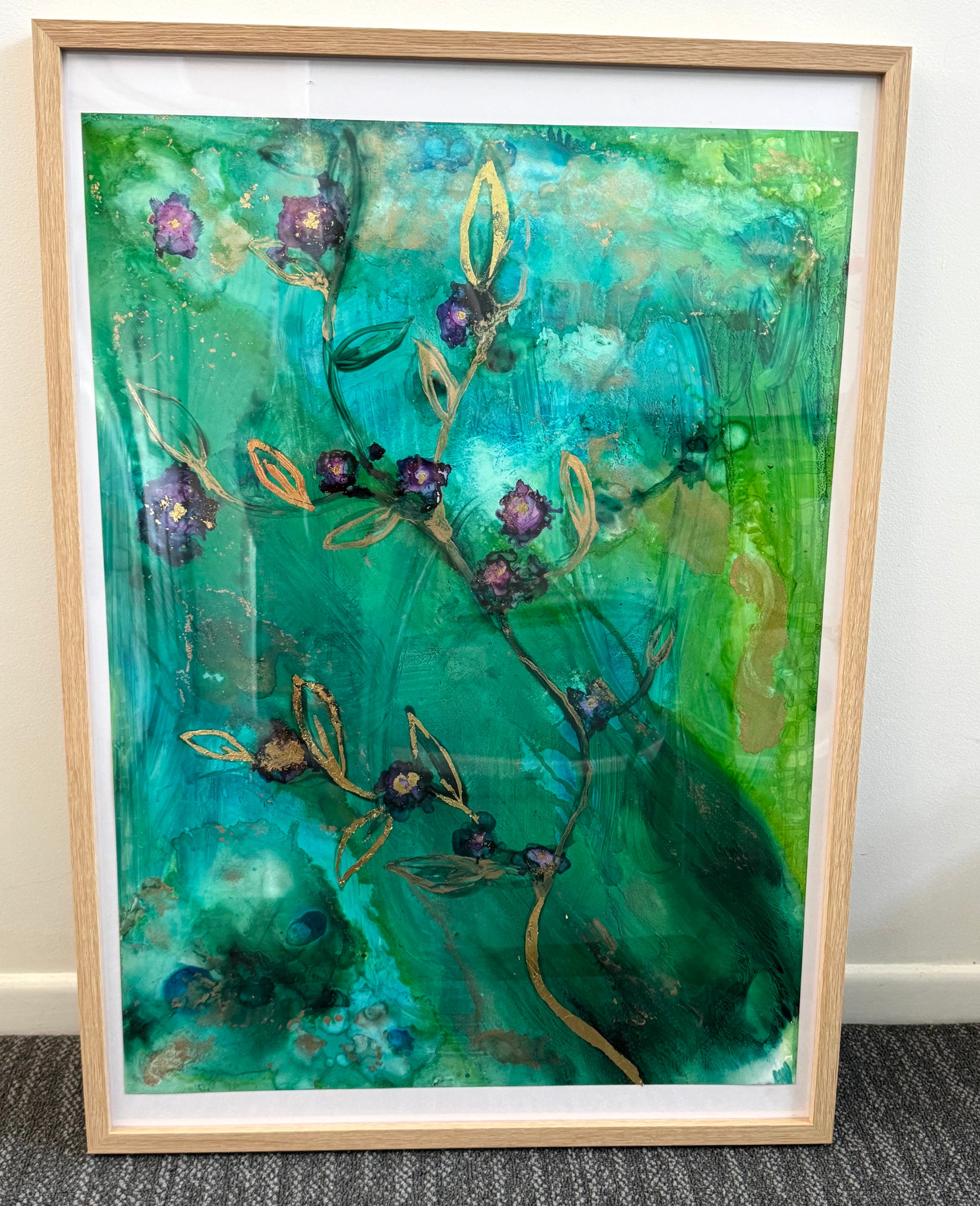 SAT FEB 21st, 2 - 5 PM - The Gilded Garden workshop (Alcohol Inks + Gold leaf) - Teagan Watts 