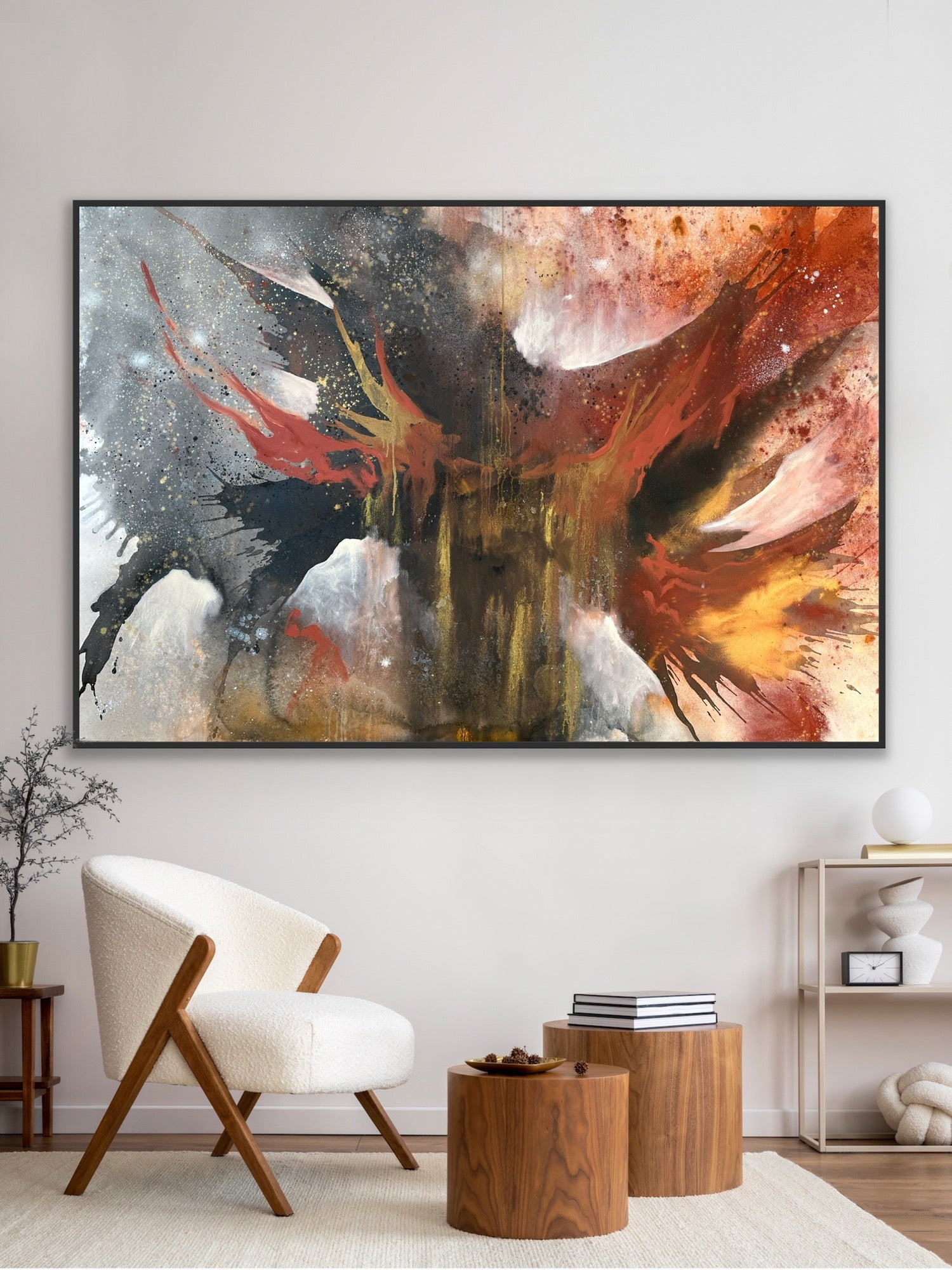 Dreamscape – black and white abstract painting