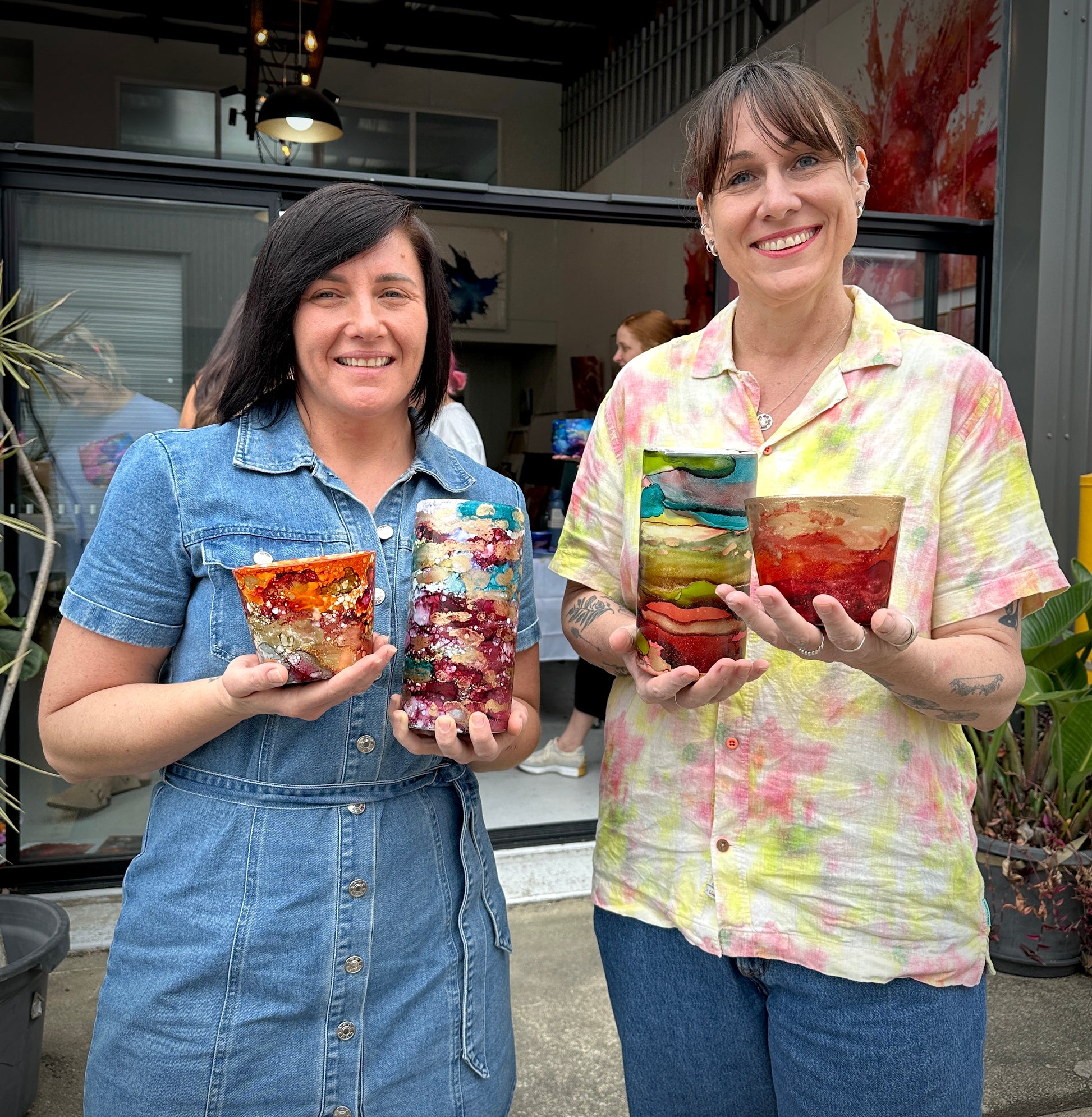 SAT JAN 31st, 10am-12.30pm - Alcohol Inks Planter workshop - Teagan Watts 