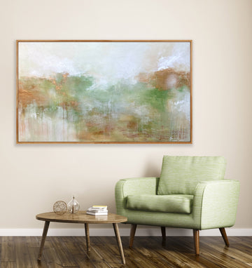 green white and gold abstract wall art looks like a map